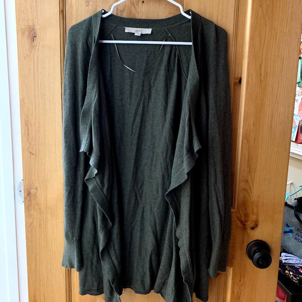 Loft Olive Green Cardigan